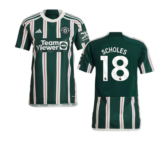 2023-2024 Man Utd Away Shirt (Scholes 18) — Shop Online