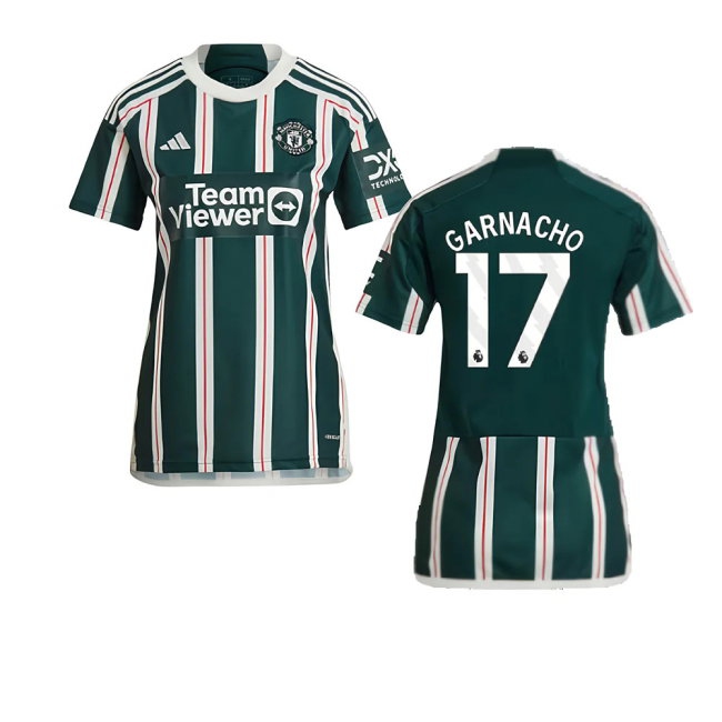 2023-2024 Man Utd Away Shirt (Ladies) (Garnacho 17) — Shop Now