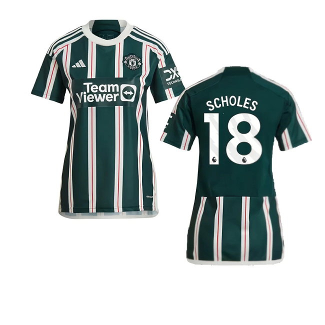 2023-2024 Man Utd Away Shirt (Ladies) (Scholes 18) — Buy Online