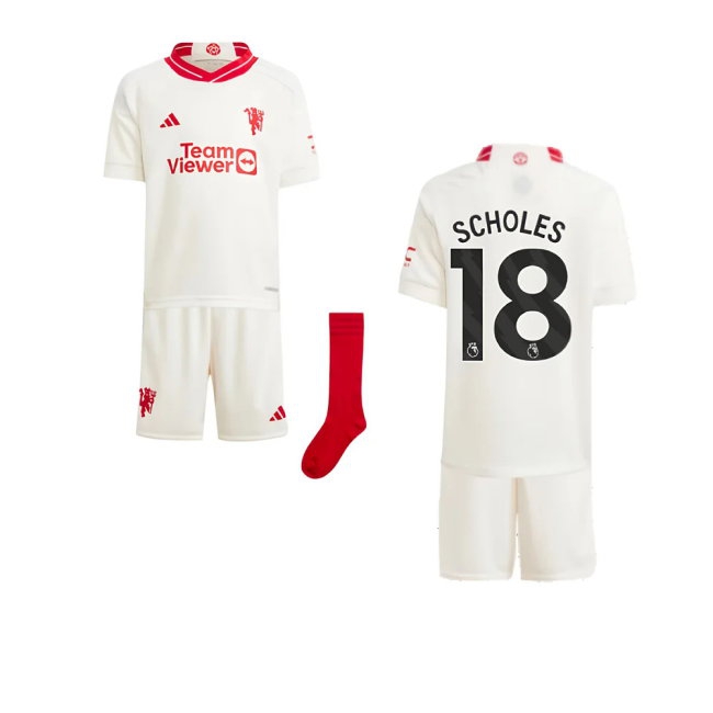 2023-2024 Man Utd Third Mini Kit (Scholes 18) — Shop Online