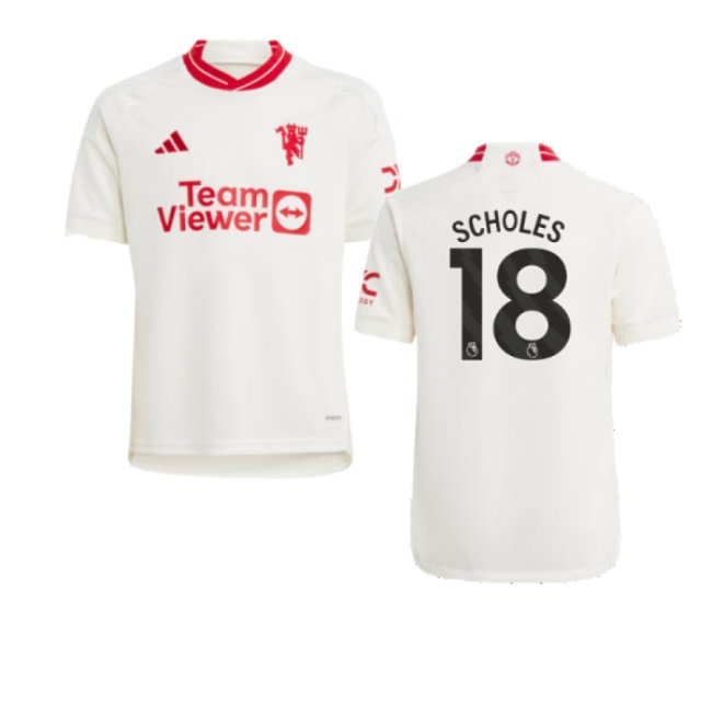 2023-2024 Man Utd Third Shirt (Kids) (Scholes 18) — Buy Online