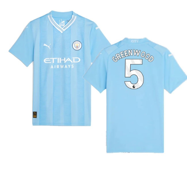 2023-2024 Man City Home Shirt (Ladies) (Greenwood 5) — Buy Now