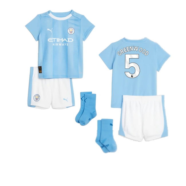 2023-2024 Man City Home Baby Kit (Greenwood 5) — Buy Now