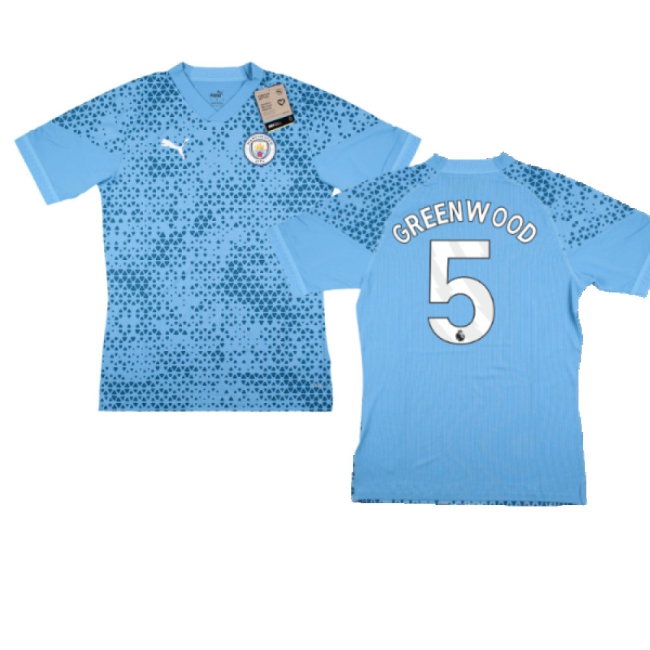 2023-2024 Man City Training Jersey Pro (Light Blue) (Greenwood 5) — Buy Now