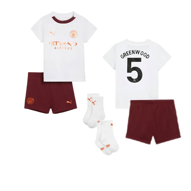 2023-2024 Man City Away Baby Kit (Greenwood 5) — Shop Now