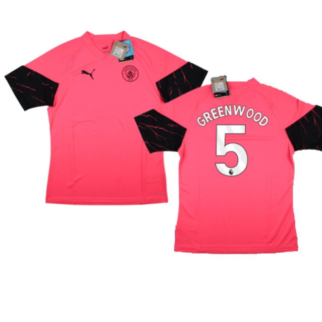 2023-2024 Man City Training Jersey (Sunset Glow) (Greenwood 5) — Buy Online