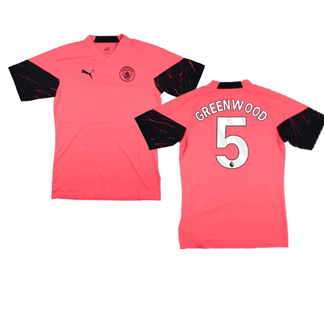 2023-2024 Man City Training Jersey Pro (Sunset Glow) (Greenwood 5) — Buy Now