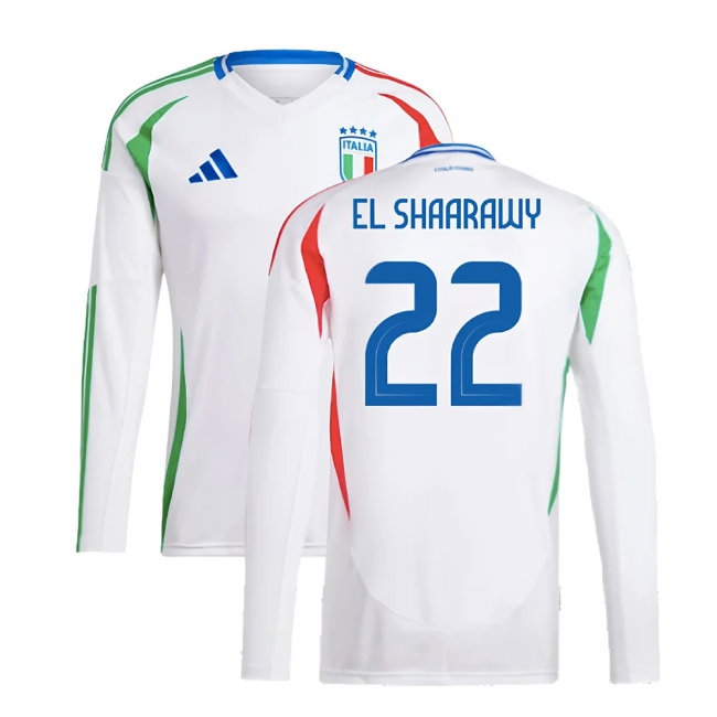 2024-2025 Italy Long Sleeve Away Shirt (EL SHAARAWY 22) — Buy Now