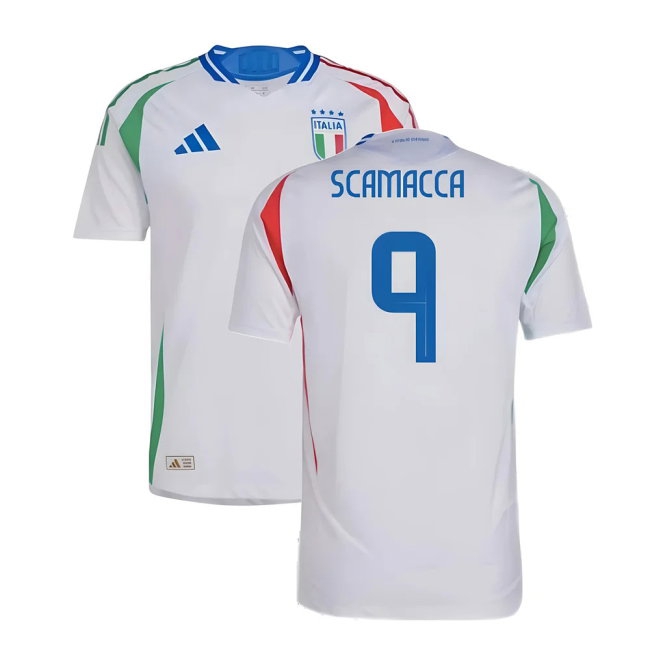 2024-2025 Italy Player Version Away Shirt (SCAMACCA 9) — Buy Now