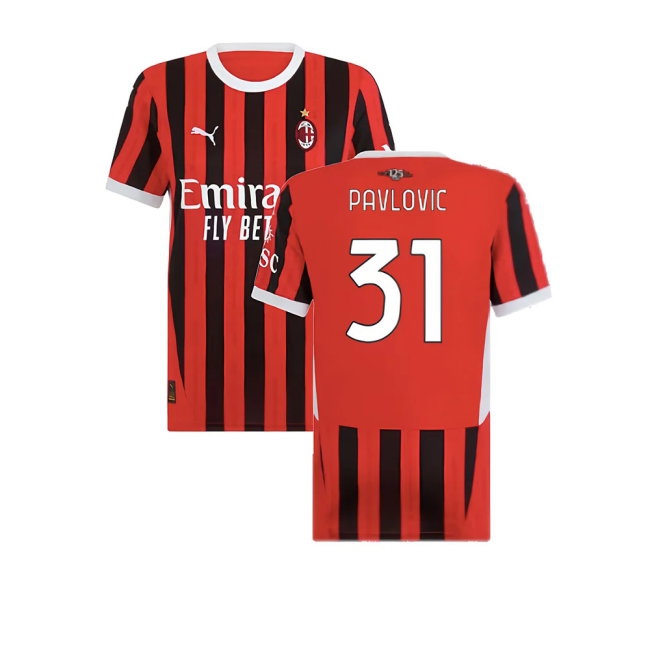 2024-2025 AC Milan Home Shirt (Womens) (Pavlovic 31) — Buy Online