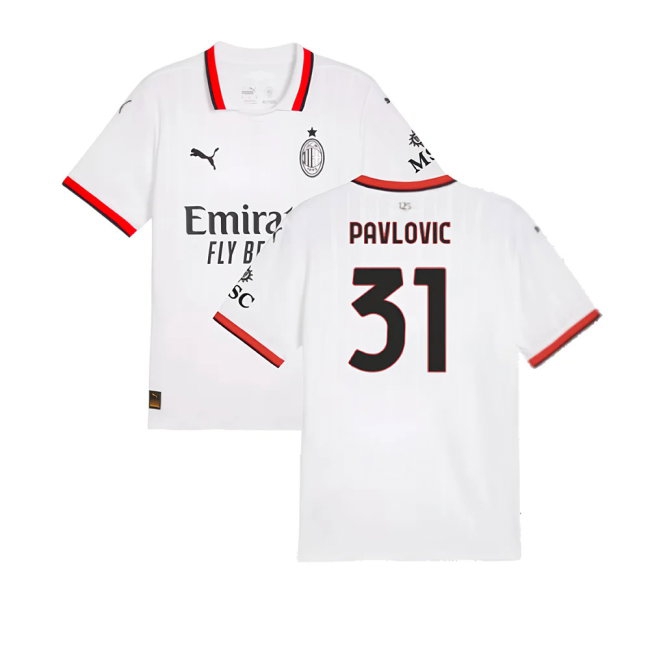 2024-2025 AC Milan Away Shirt (Pavlovic 31) — Shop Now