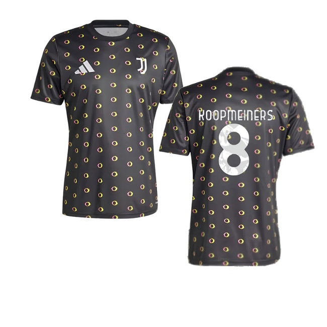 2024-2025 Juventus Pre-Match Shirt (Black) (Koopmeiners 8) — Buy Now