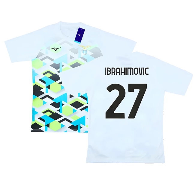 2024-2025 Lazio Pre-Match Jersey (White) (Ibrahimovic 27) — Buy Online