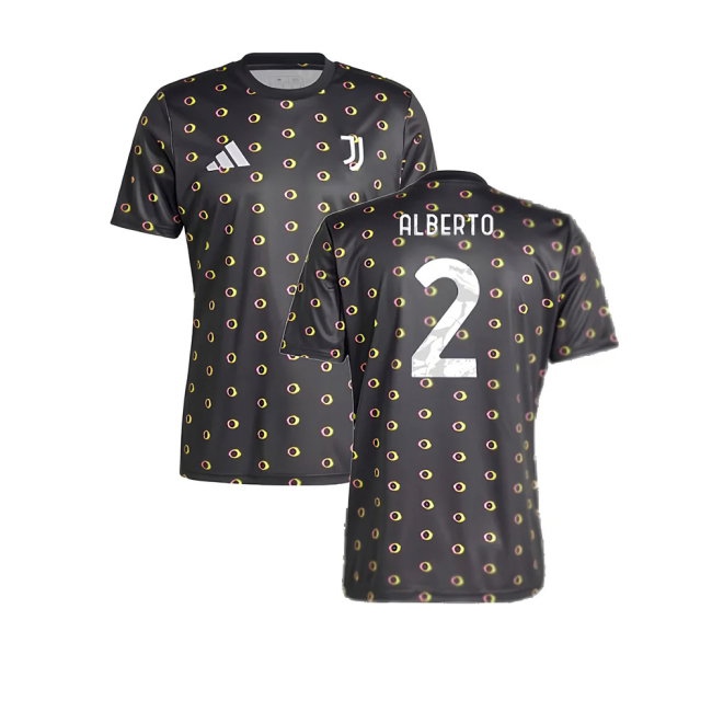 2024-2025 Juventus Pre-Match Shirt (Black) (Alberto 2) — Buy Now