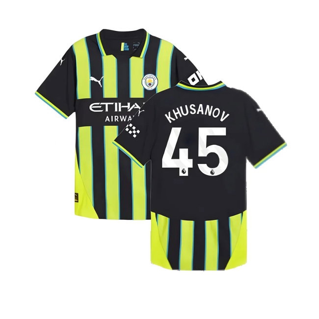 2024-2025 Man City Away match-style Shirt (Khusanov 45)