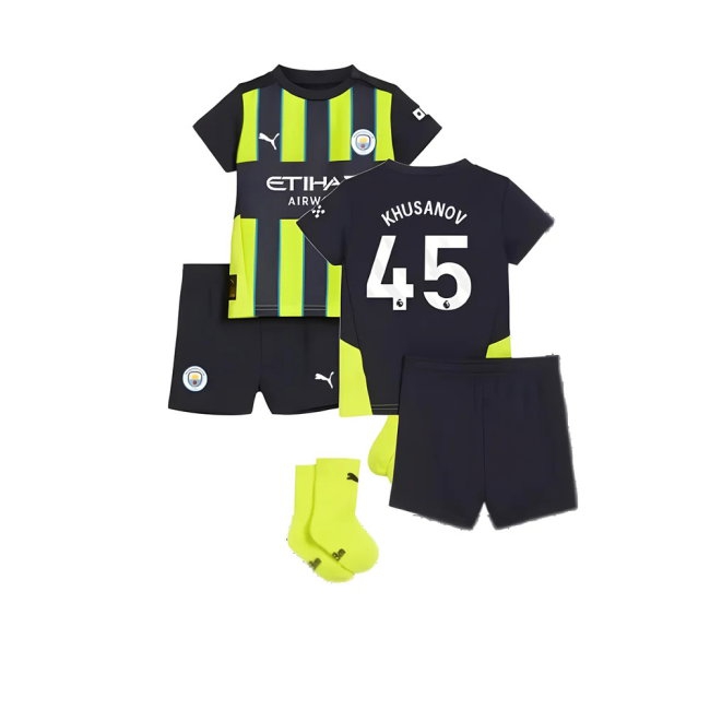 2024-2025 Man City Away Baby Kit (Khusanov 45)