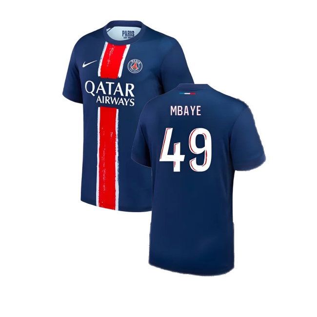2024-2025 PSG Paris Saint Germain Home Shirt (Kids) (Mbaye 49) — Shop Now