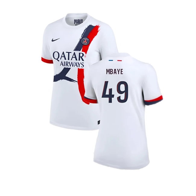 2024-2025 PSG Away Shirt (Womens) (Mbaye 49) — Shop Online