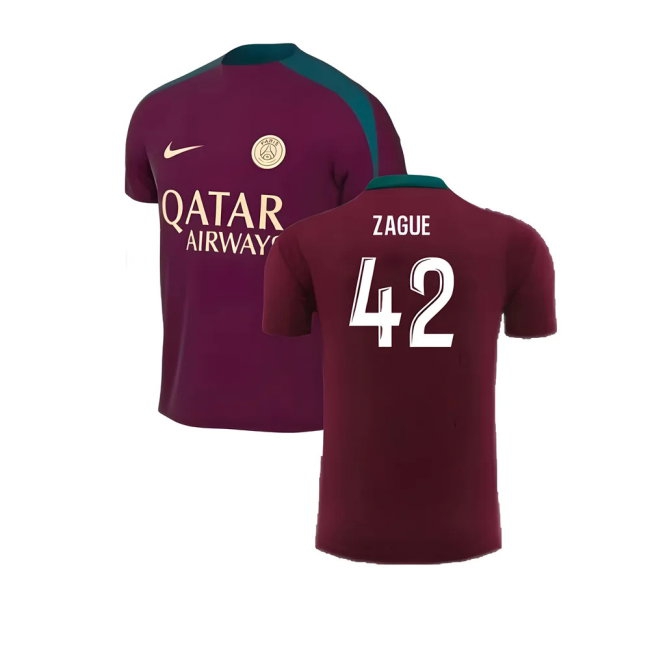 2024-2025 PSG Training Shirt (Bordeaux) - Kids (Zague 42)