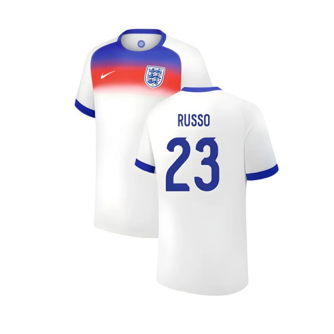 2025 England Womens Team Home Shirt (Kids) (RUSSO 23) — Buy Now