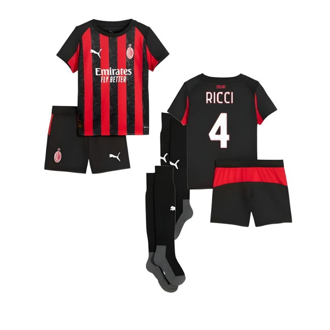 2025-2026 AC Milan Home Mini Kit (Ricci 4) — Buy Online
