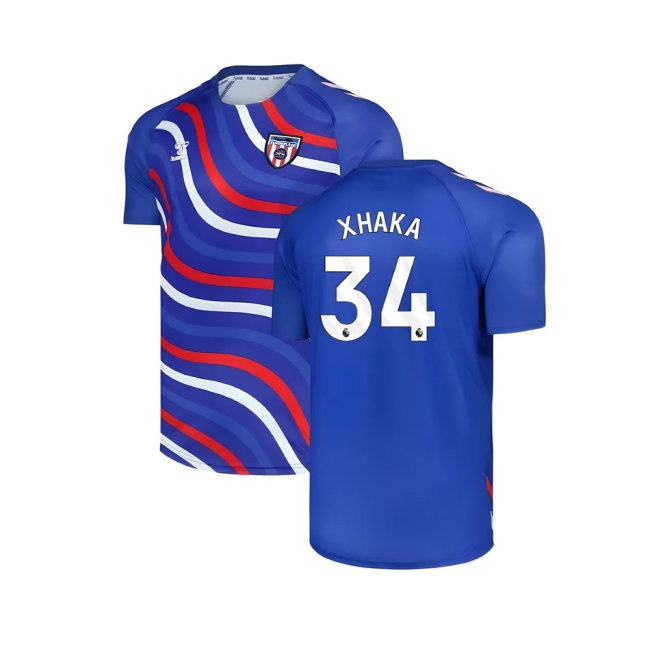 2025-2026 Sunderland Away Pre-Match Jersey (Blue) - Kids (Xhaka 34) — Shop Online