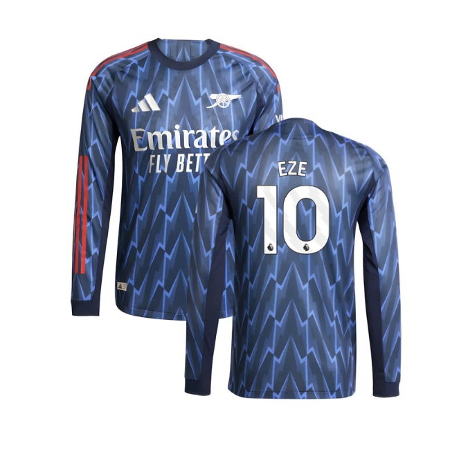 2025-2026 Arsenal match-style Long Sleeve Away Shirt (Eze 10)