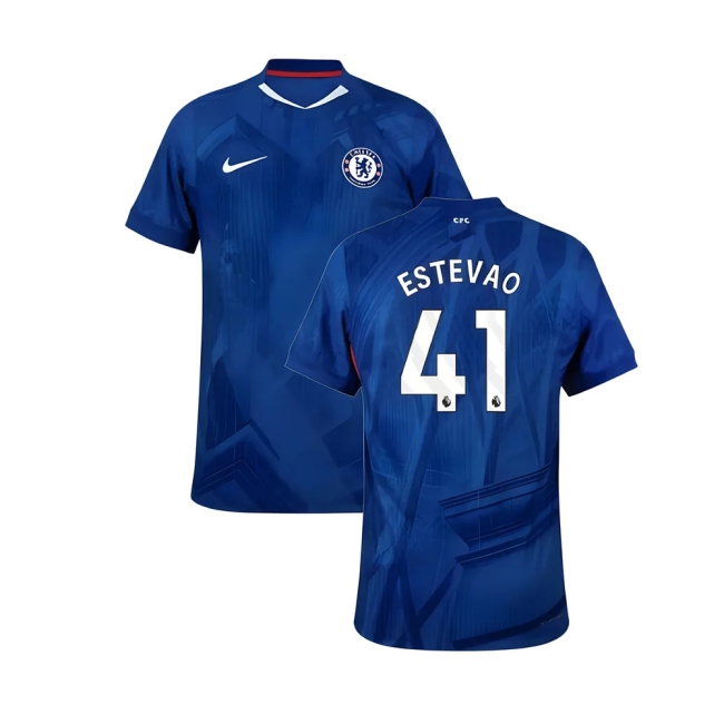 2025-2026 Chelsea Home Player Version Shirt (Estevao 41) — Shop Now