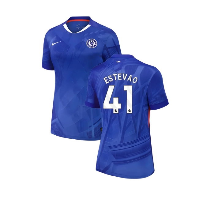 2025-2026 Chelsea Home Shirt (Womens) (Estevao 41) — Shop Online