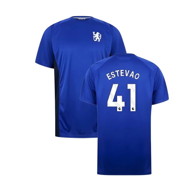 Chelsea Poly T-Shirt (Blue) (Estevao 41) — Shop Online