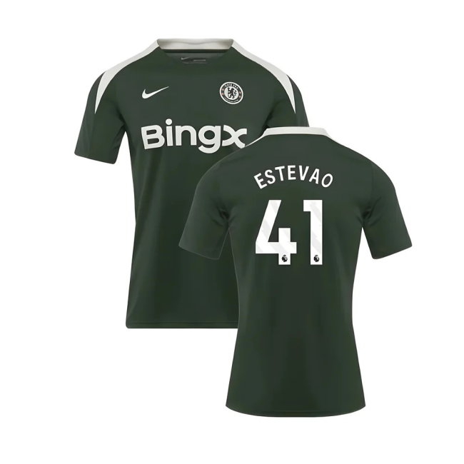 2025-2026 Chelsea Dri-Fit Strike Training Shirt (Green) (Estevao 41) — Shop Now