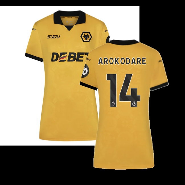2025-2026 Wolves Home Shirt (Womens) (Arokodare 14) — Shop Online