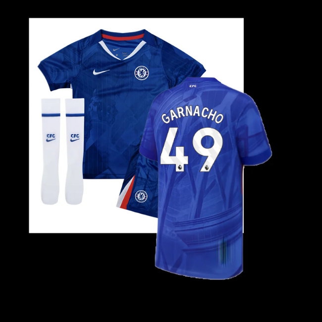 2025-2026 Chelsea Home Little Boys Mini Kit (Garnacho 49) — Shop Online