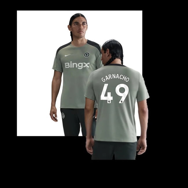 2025-2026 Chelsea Strike Training Shirt (Jade Green) (Garnacho 49) — Shop Now