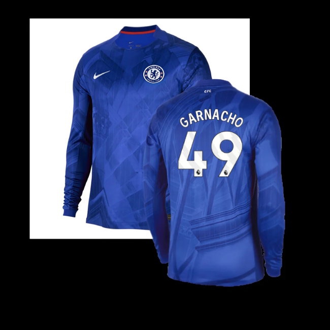 2025-2026 Chelsea Home Long Sleeve Shirt (Garnacho 49) — Buy Online