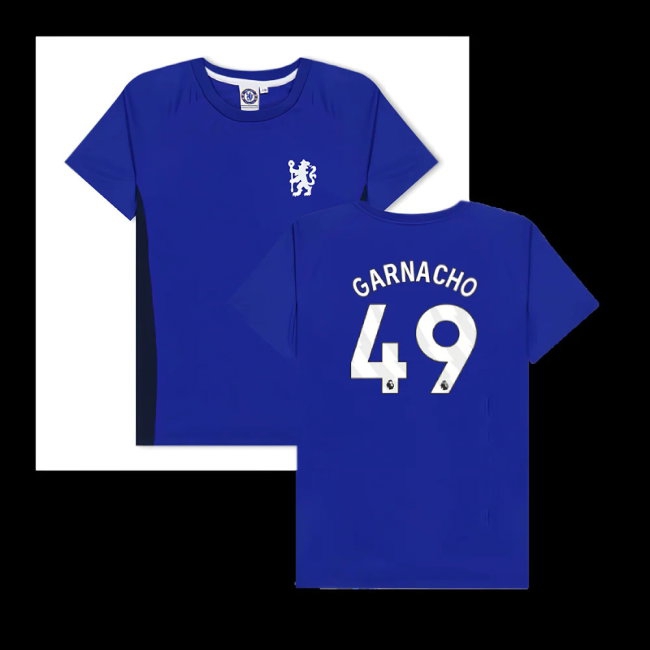 Chelsea Poly T-Shirt (Blue) - Kids (Garnacho 49) — Shop Now