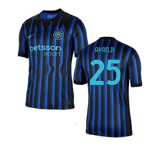 2025-2026 Inter Milan Home Shirt (Akanji 25) — Shop Online