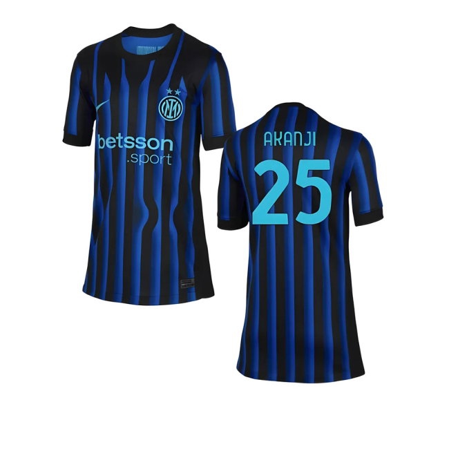 2025-2026 Inter Milan Home Shirt (Kids) (Akanji 25) — Buy Now