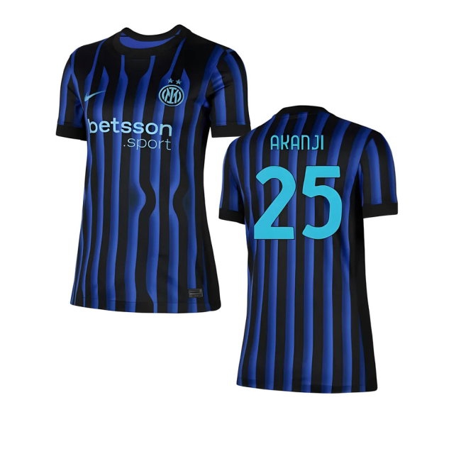 2025-2026 Inter Milan Home Shirt (Womens) (Akanji 25) — Shop Now