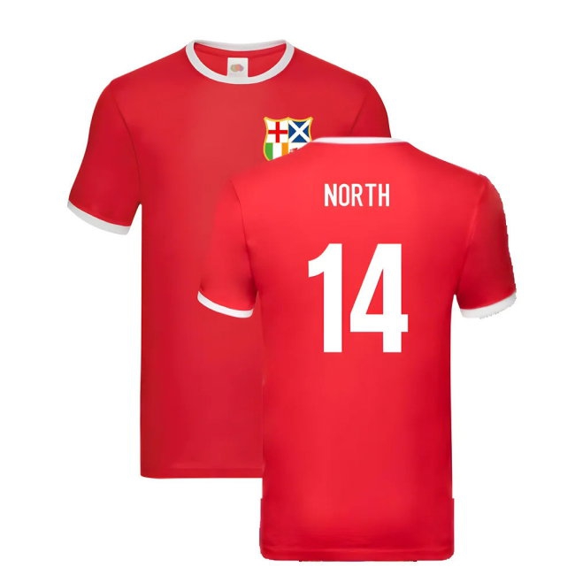 British and Irish Lions Ringer T-Shirt (Red) (North 14) — Shop Now