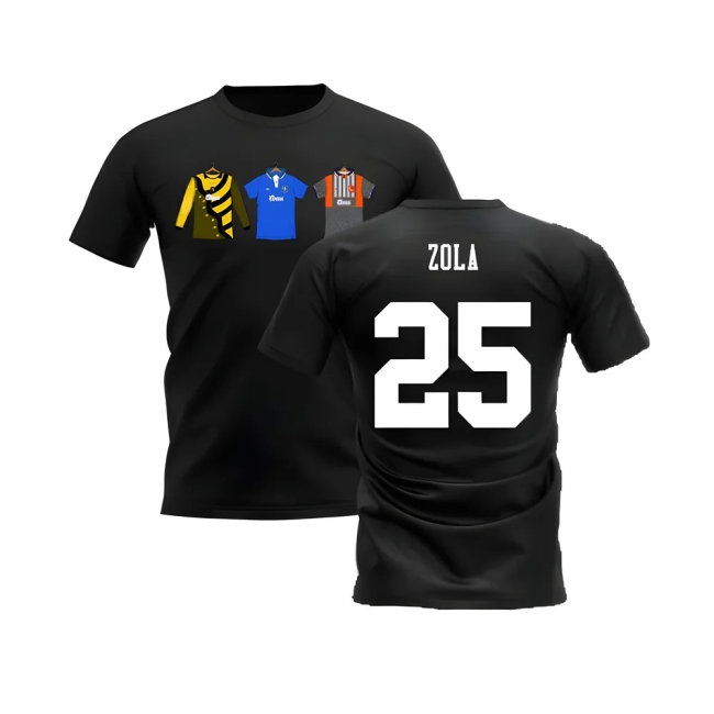 Chelsea 1995-1996 Retro Shirt T-shirts (Black) (Zola 25) — Buy Now