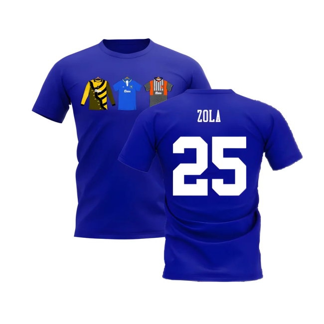 Chelsea 1995-1996 Retro Shirt T-shirts (Blue) (Zola 25) — Shop Now