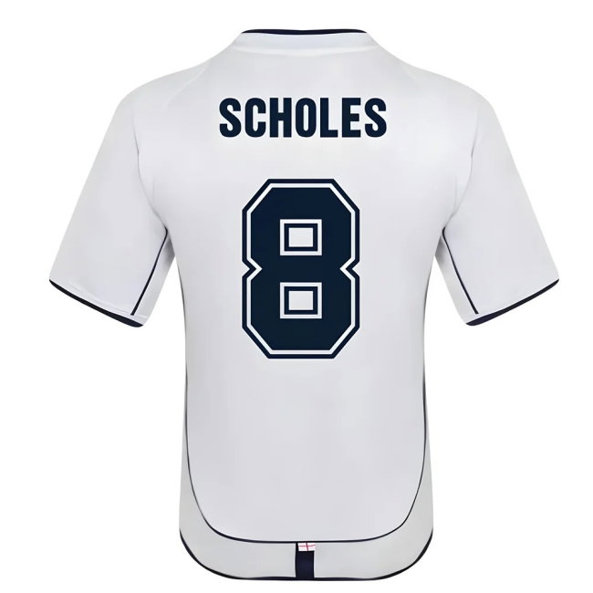 England 2002 Retro Football Shirt (Scholes 8) — Buy Online