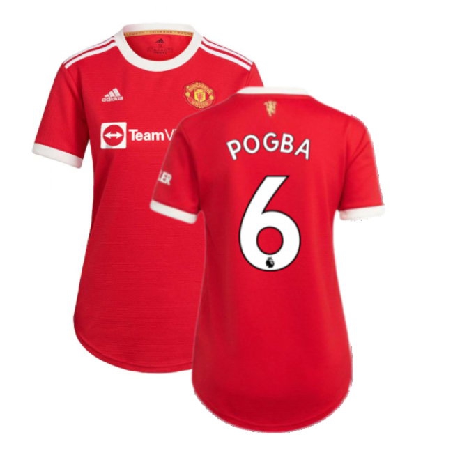 Man Utd 2021-2022 Home Shirt (Ladies) (POGBA 6) — Buy Online