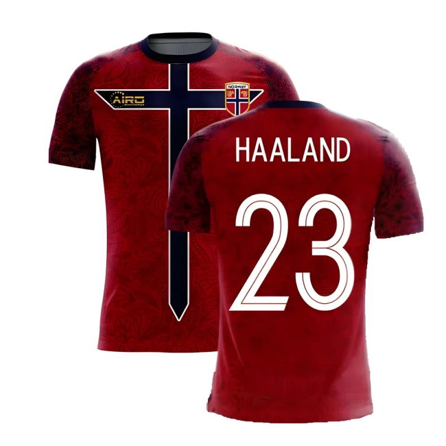 Norway 2025-2026 Home Concept Football Kit (Airo) (HAALAND 23) — Shop Online