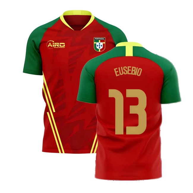 Portugal 2025-2026 Home Concept Football Kit (Airo) (EUSEBIO 13) — Buy Online