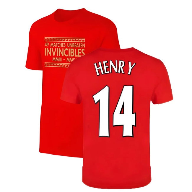 The Invincibles 49 Unbeaten T-Shirt (Red) (HENRY 14) — Buy Now