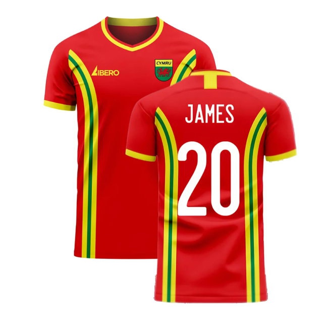 Wales 2025-2026 Home Concept Football Kit (Libero) (JAMES 20)