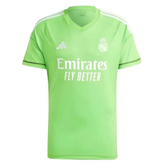 2023-2024 Real Madrid Home Goalkeeper Shirt (Solar Green) (COURTOIS 1) — Shop Online