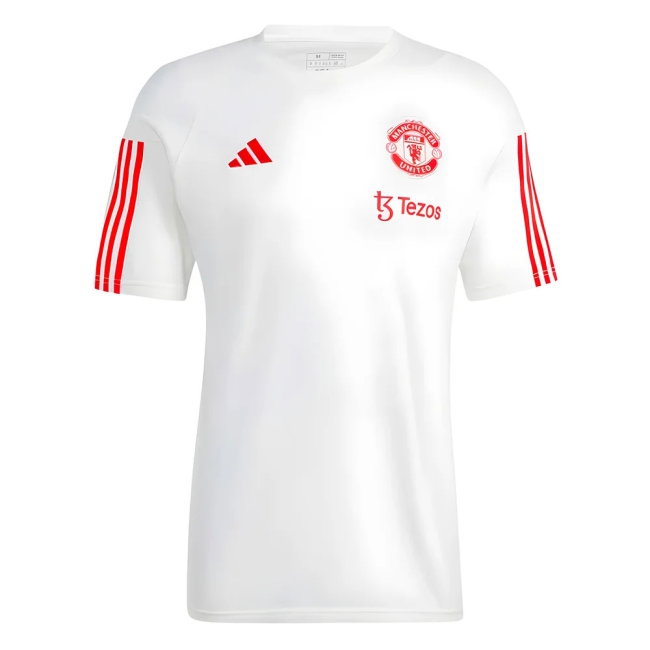 2023-2024 Man Utd Training Tee (White) (Garnacho 17) — Shop Online